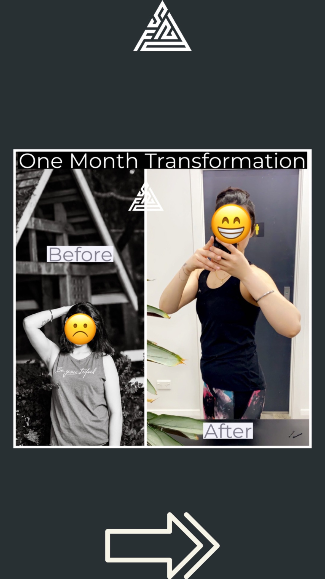 Real client body transformation before and after