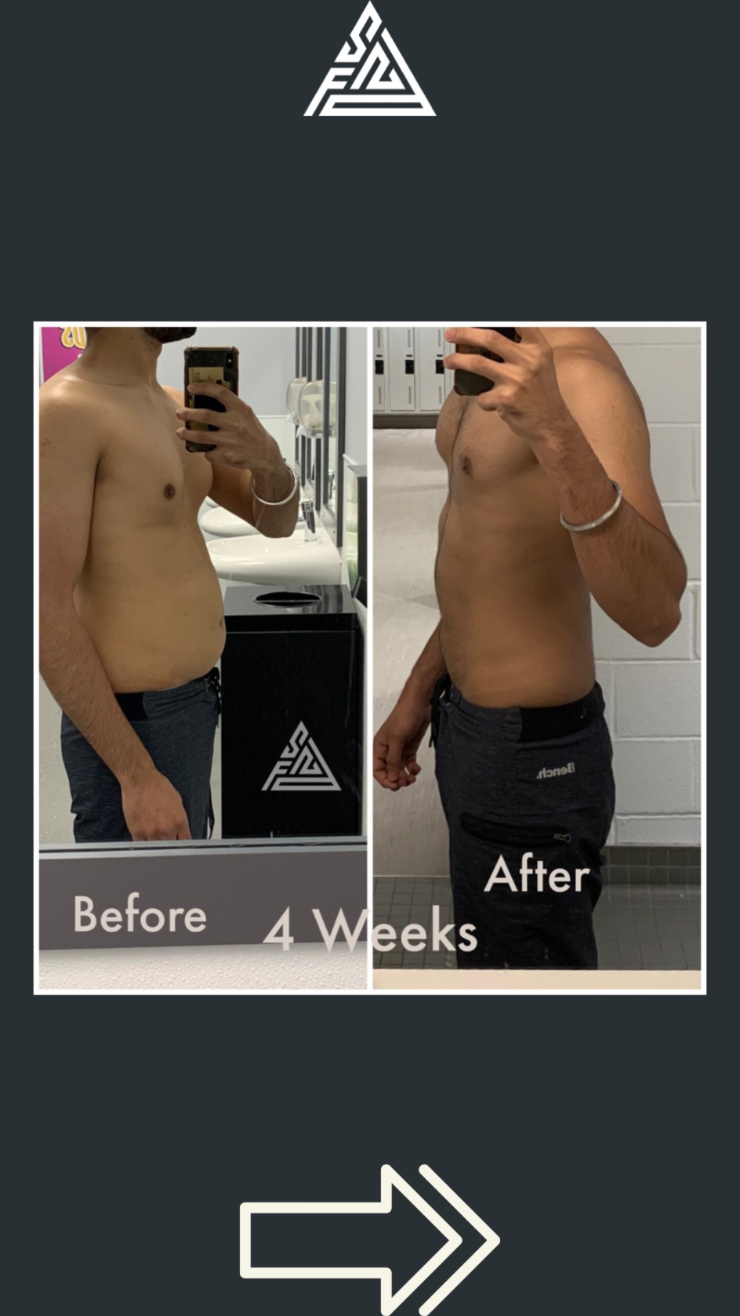 Real client body transformation before and after