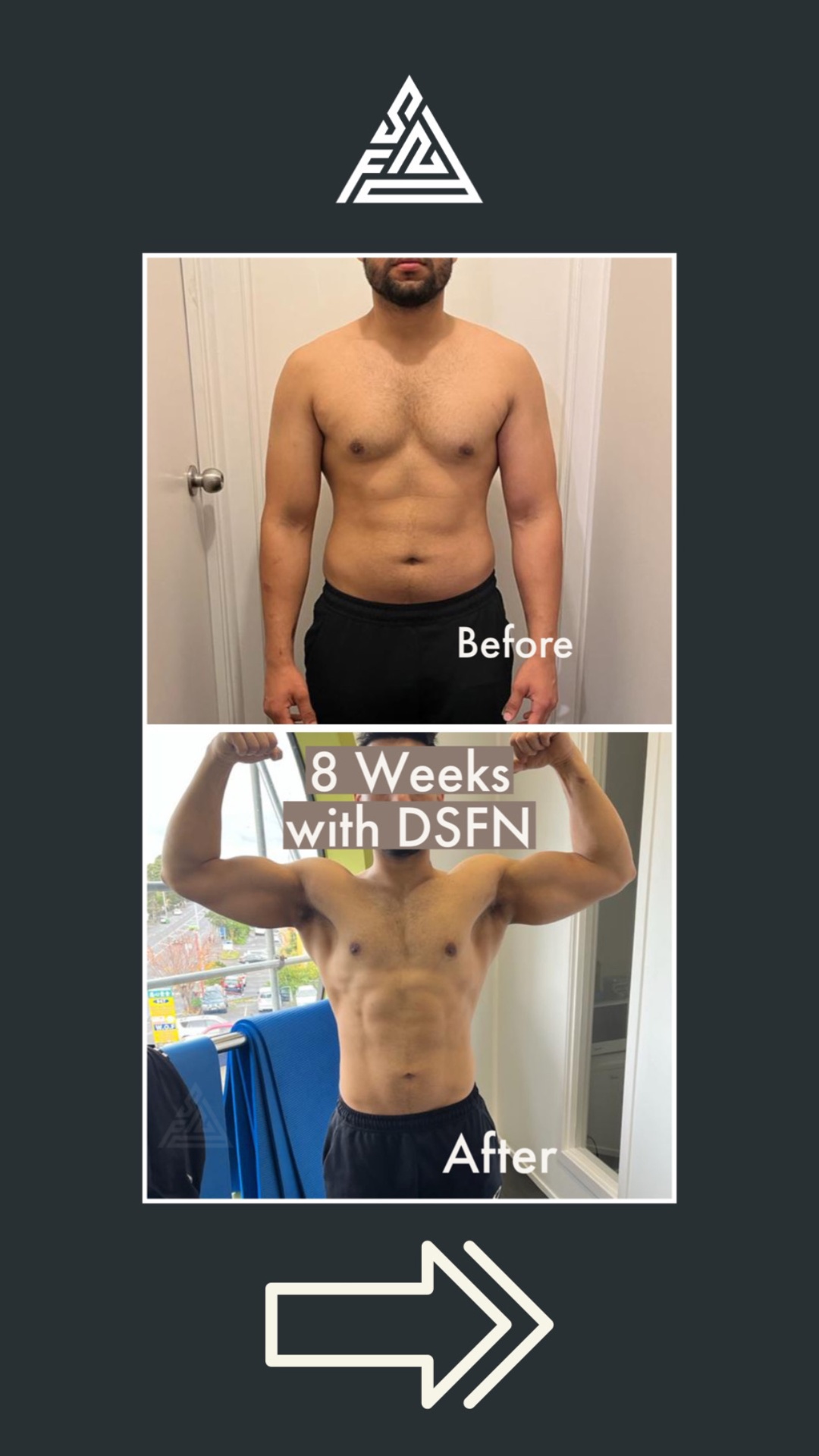 Real client body transformation before and after