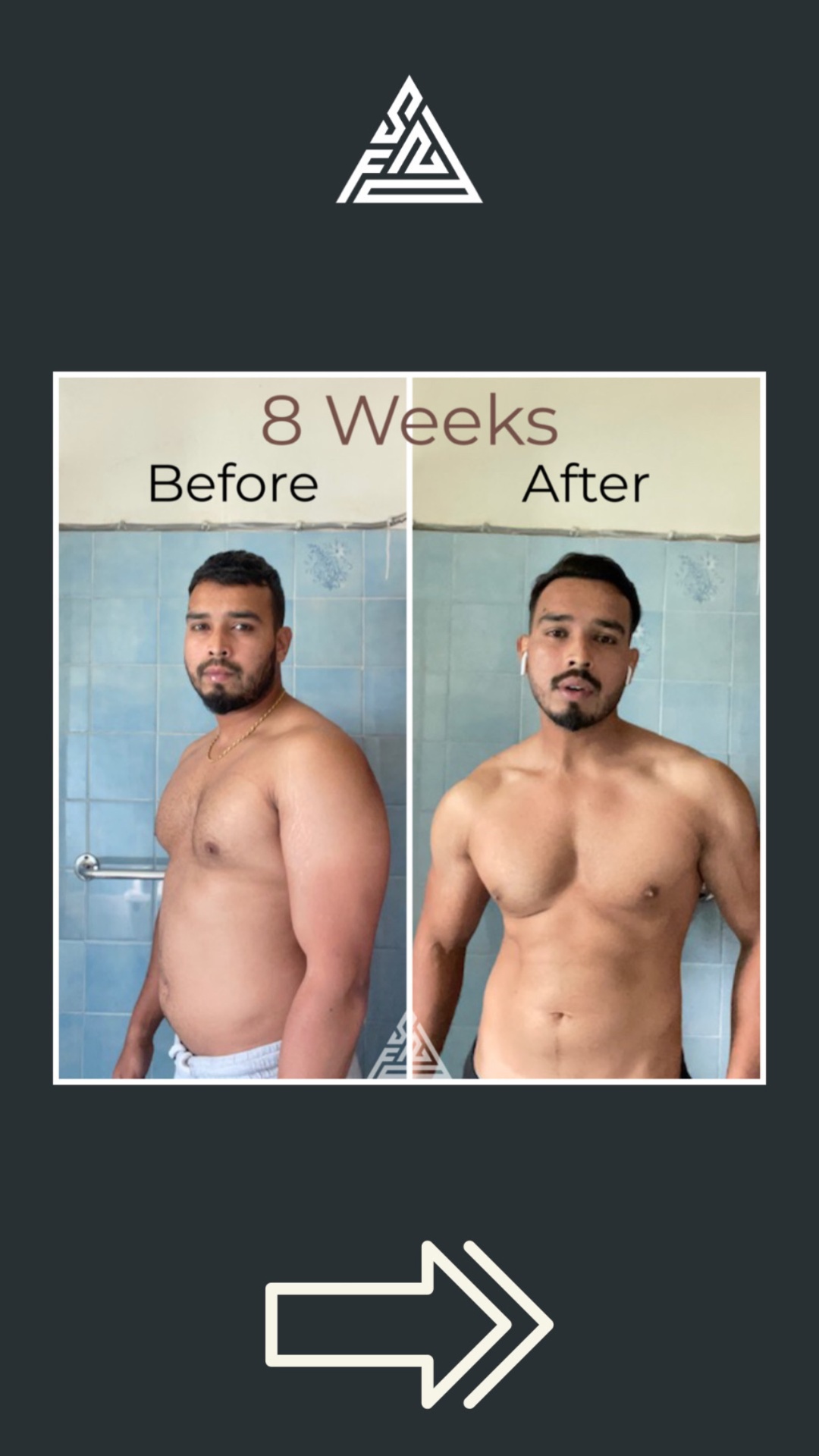 Real client body transformation before and after