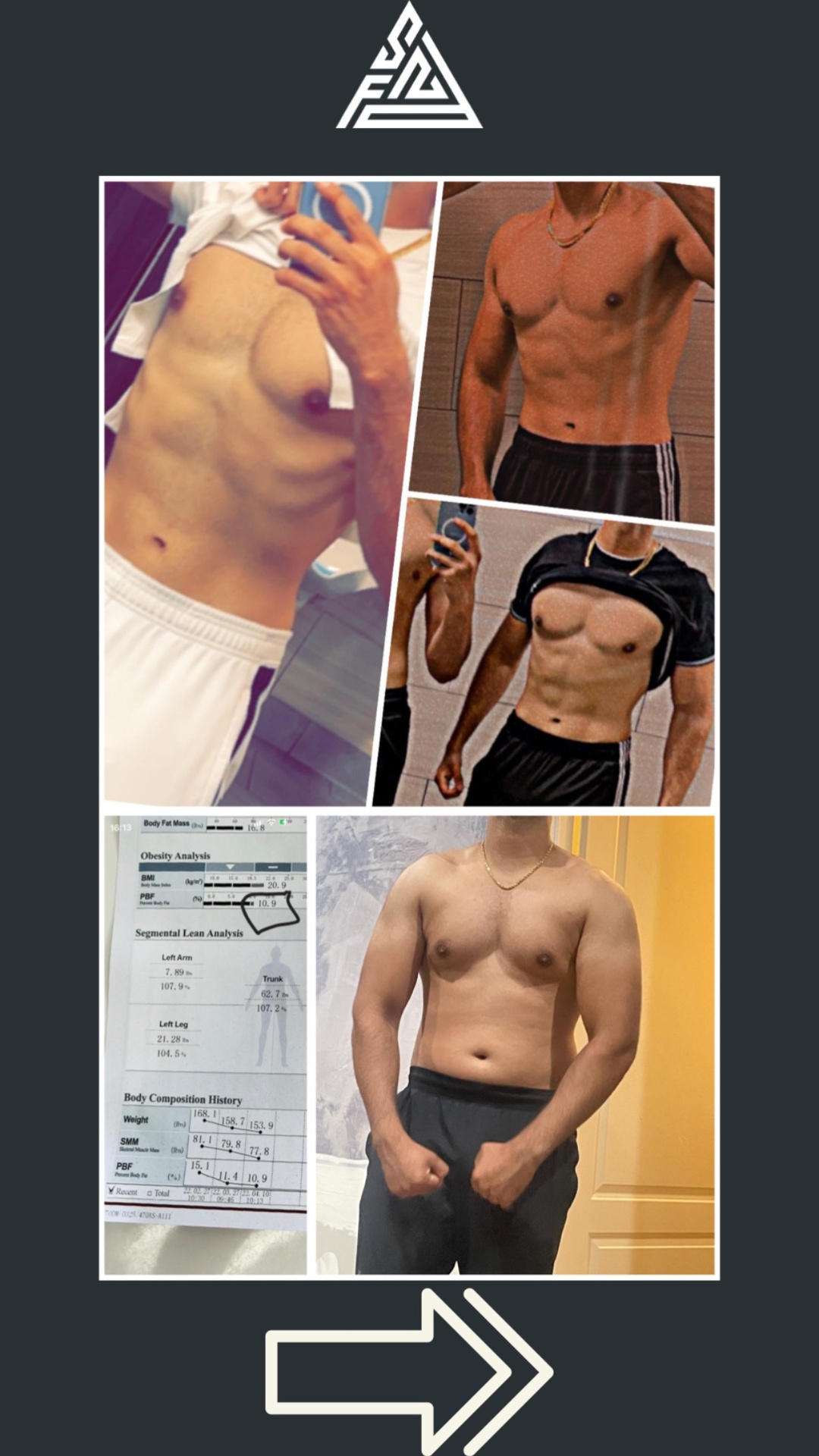 Real client body transformation before and after