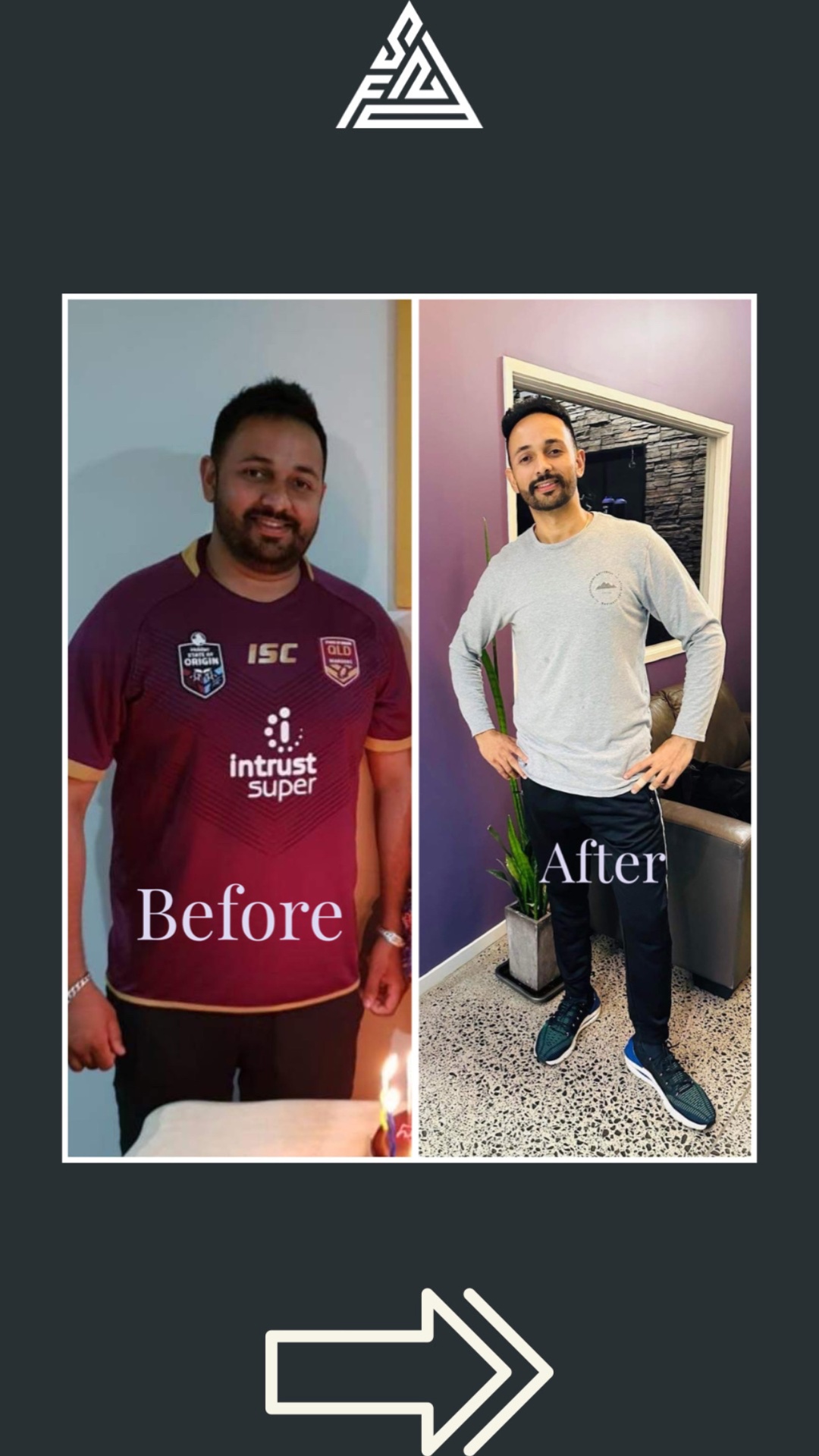 Real client body transformation before and after