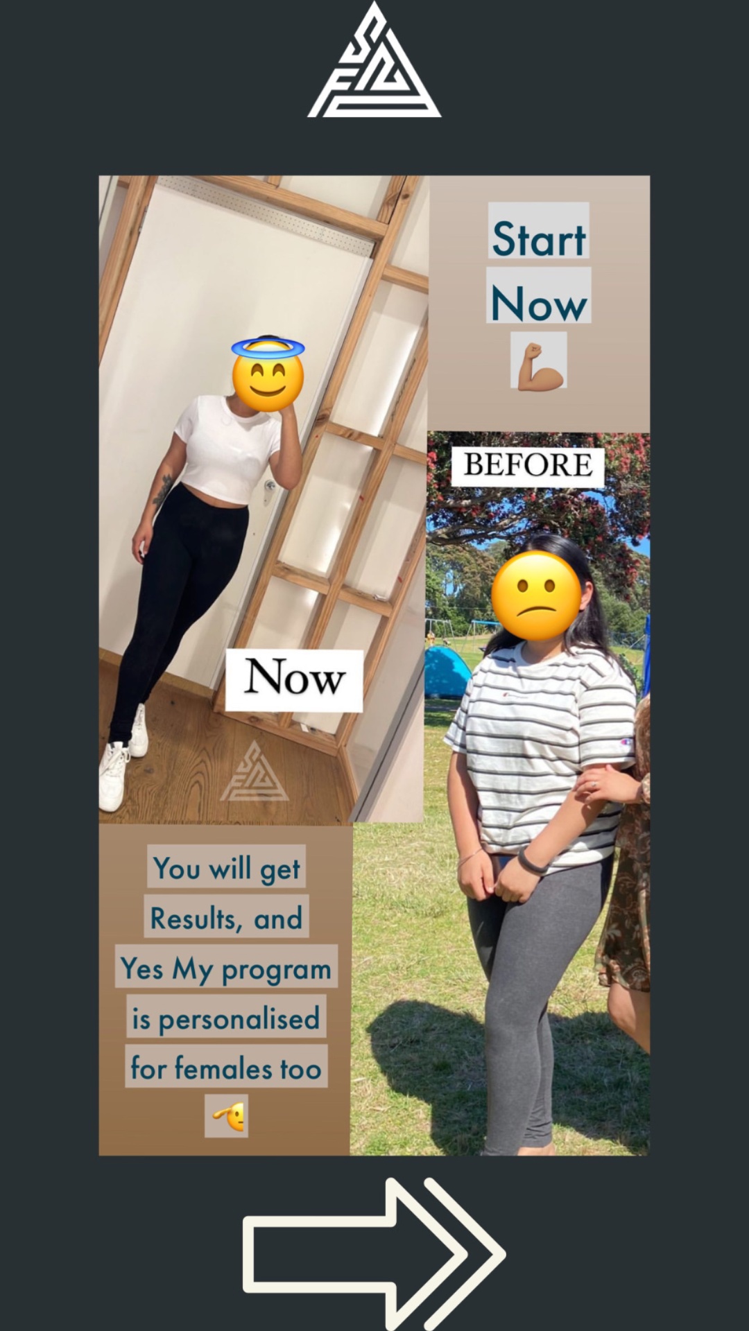 Real client body transformation before and after