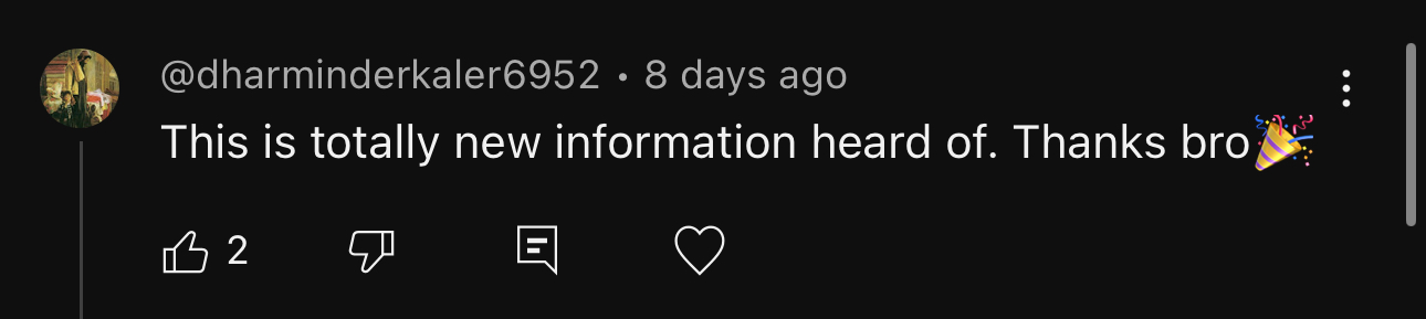 Real member testimonial screenshot