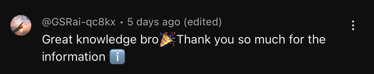 Real member testimonial screenshot