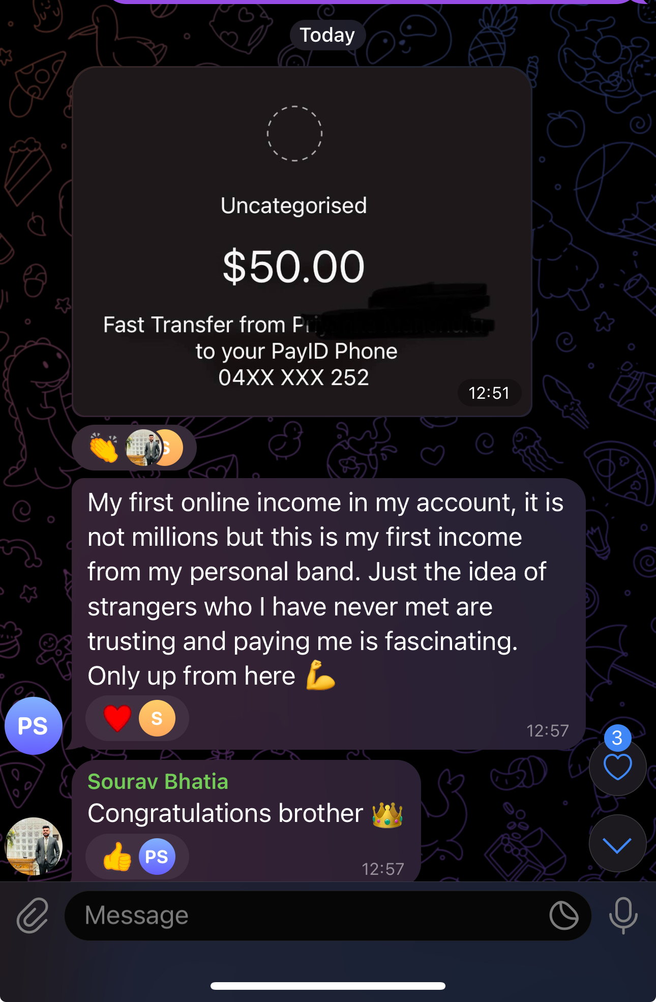 Real income and student win screenshot